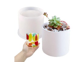 Molde silicona maceta redonda